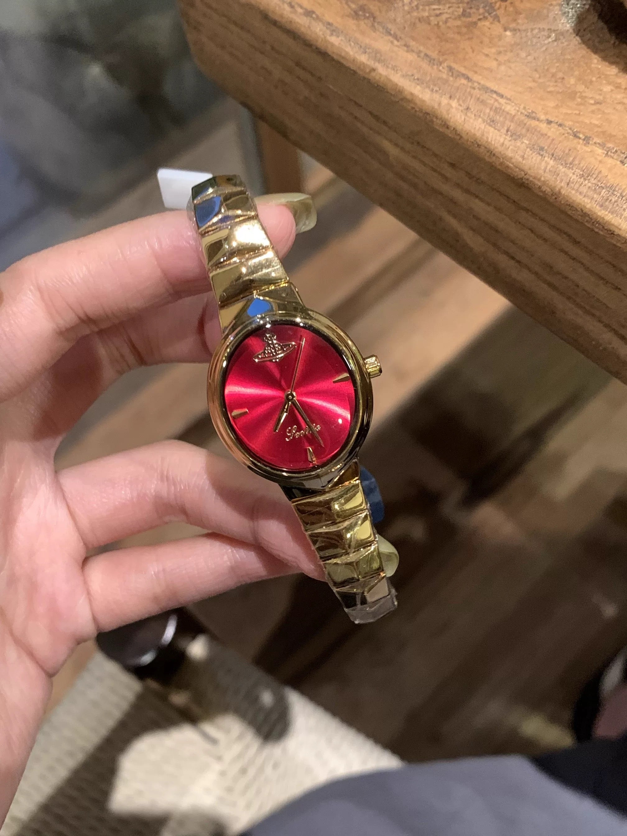VW Armour Watch - Red/Gold Link