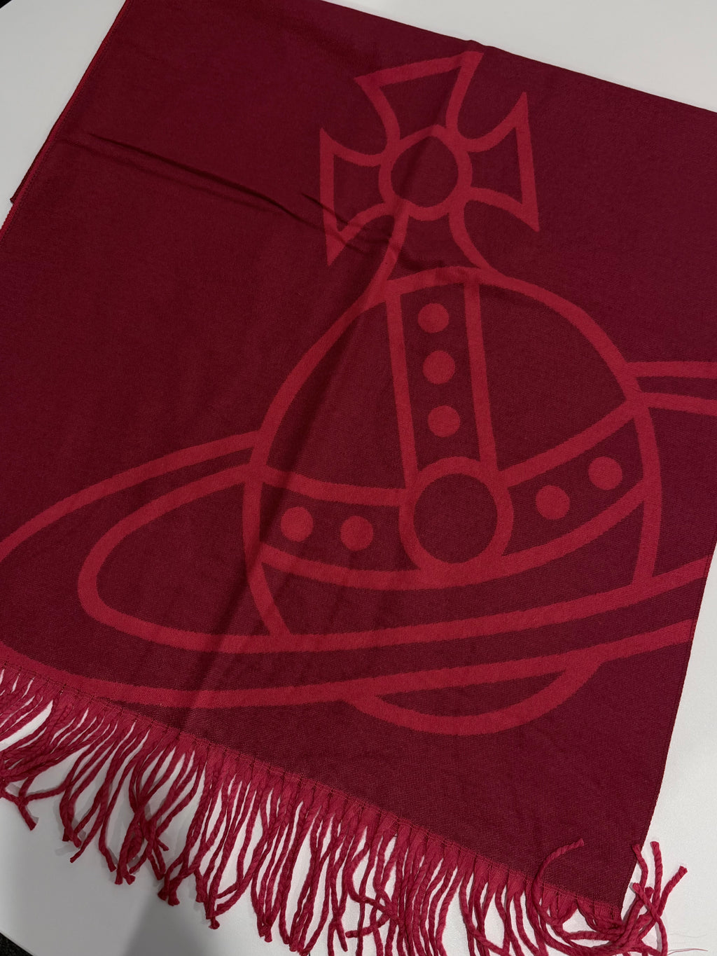 VW Double Side Single Orb Scarf - Red