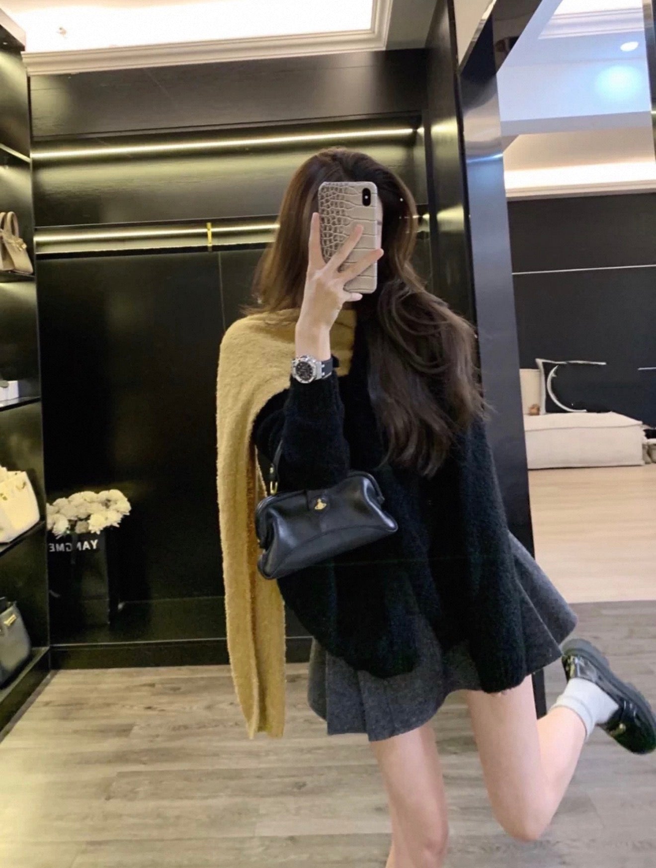 VW Jane Frame Purse - Matte Black