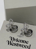 Boucles d'oreilles VW Ribbon Orb Drop - Argent