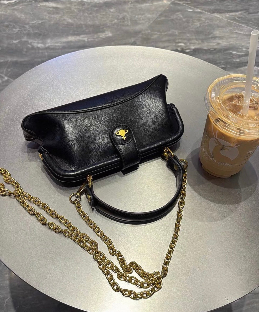 VW Jane Frame Purse - Matte Black