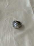 Milano Watch Ring - Silver White