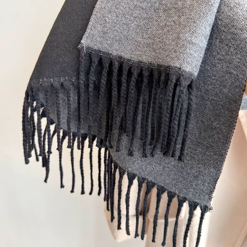 VW Double Side Single Orb Scarf - Dark Gray