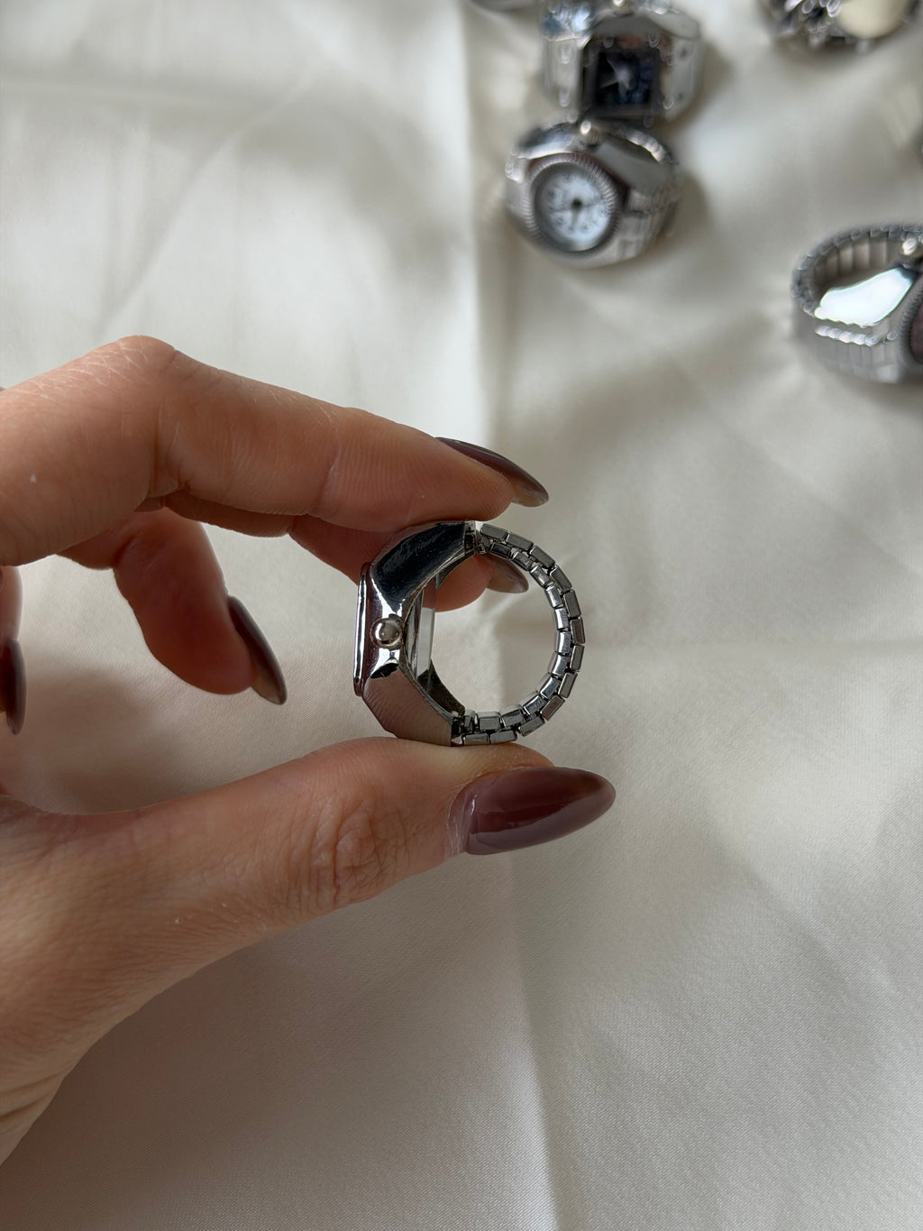 Santos Watch Ring - Silver White