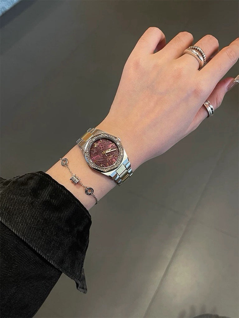 VW Wallace Watch - Plum/Dual Link