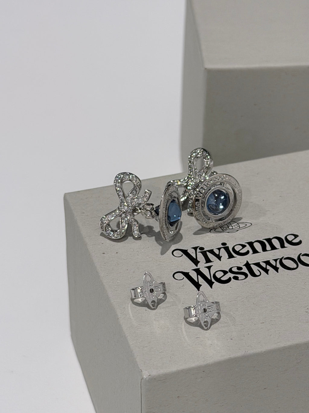 Boucles d'oreilles pendantes VW Ribbon Orb - Bleu