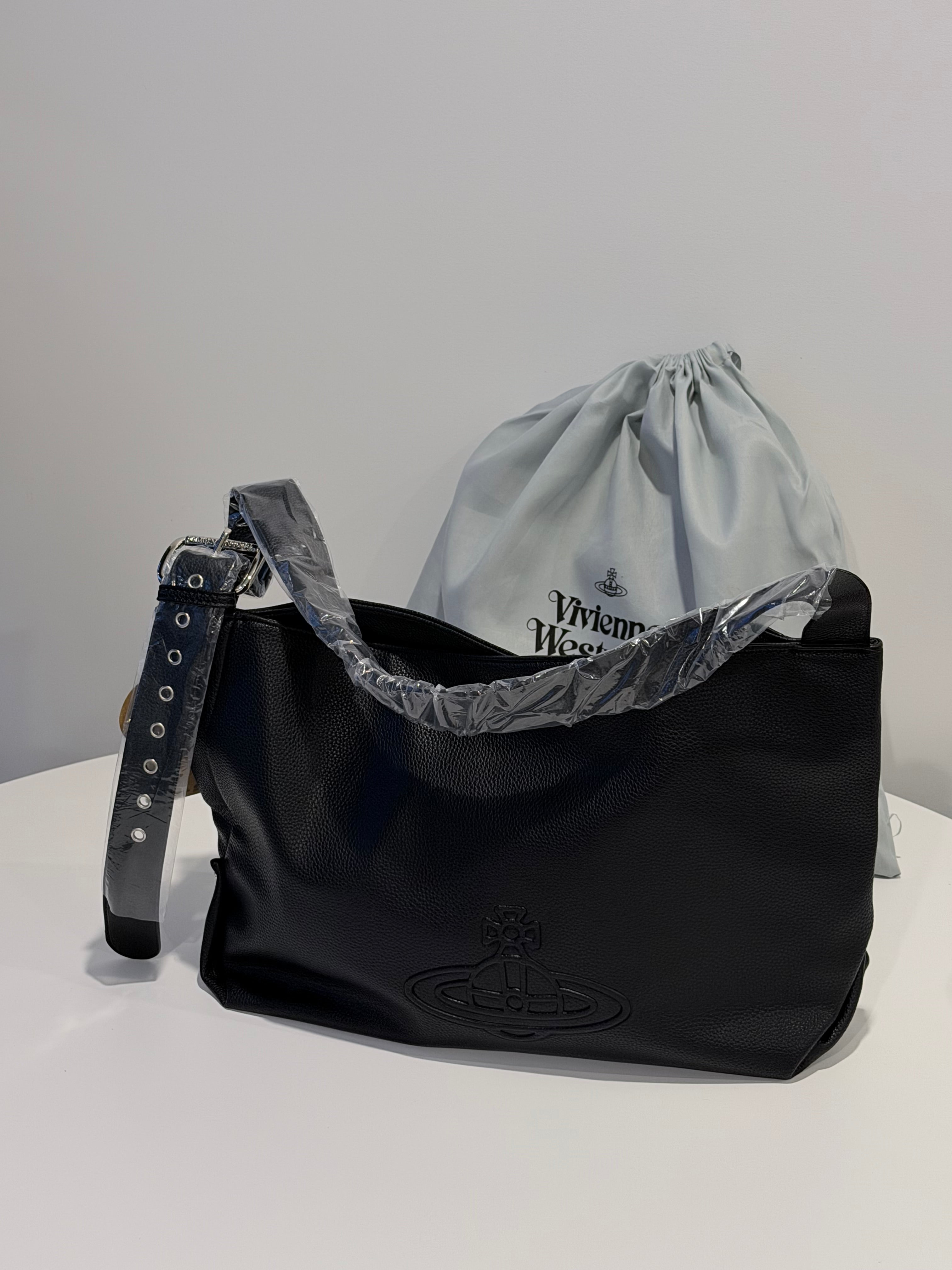 VW Maxime Large Shoulder Bag - Leather Black