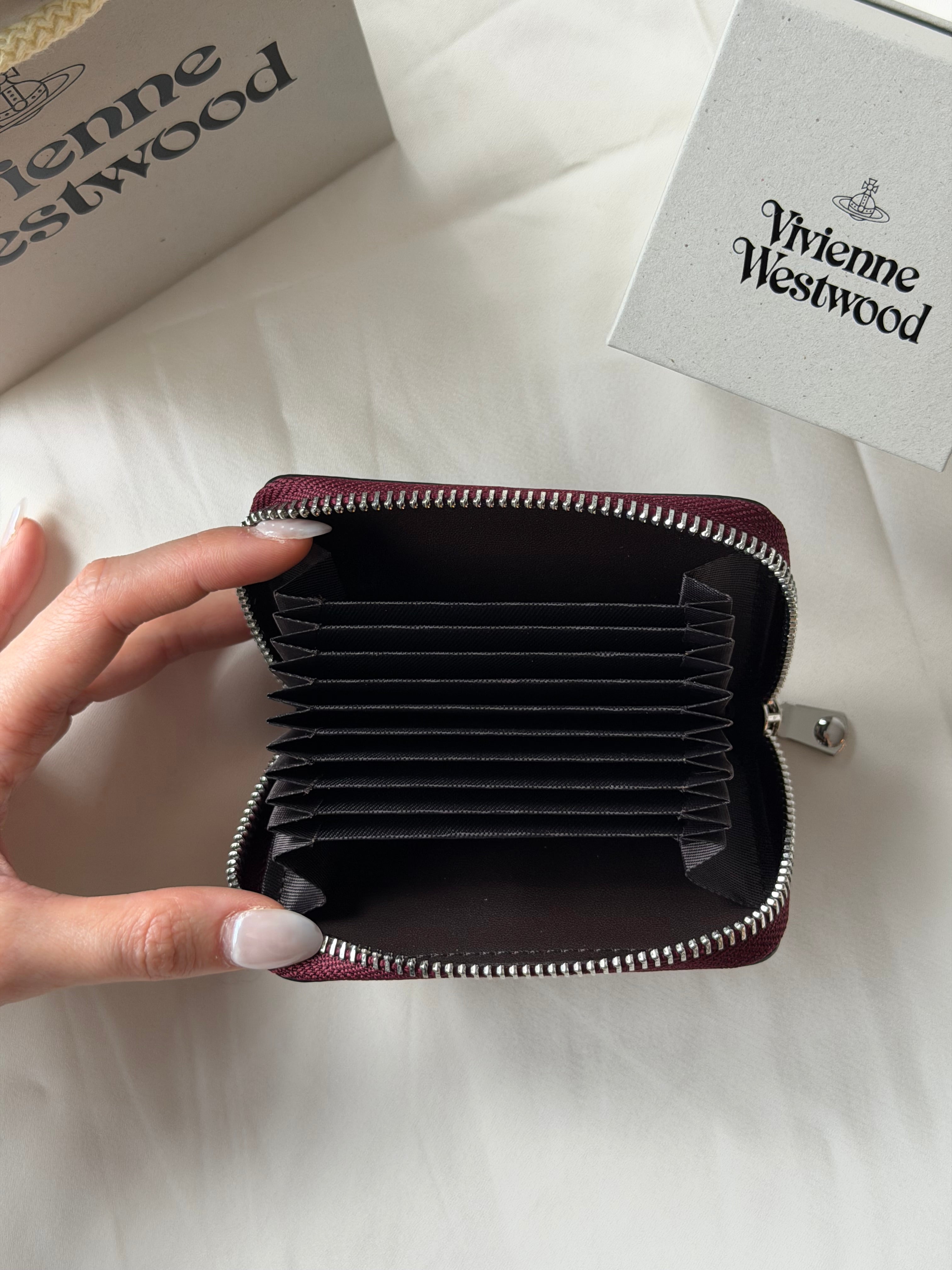 VW Accordion Zip Card Holder - Maroon