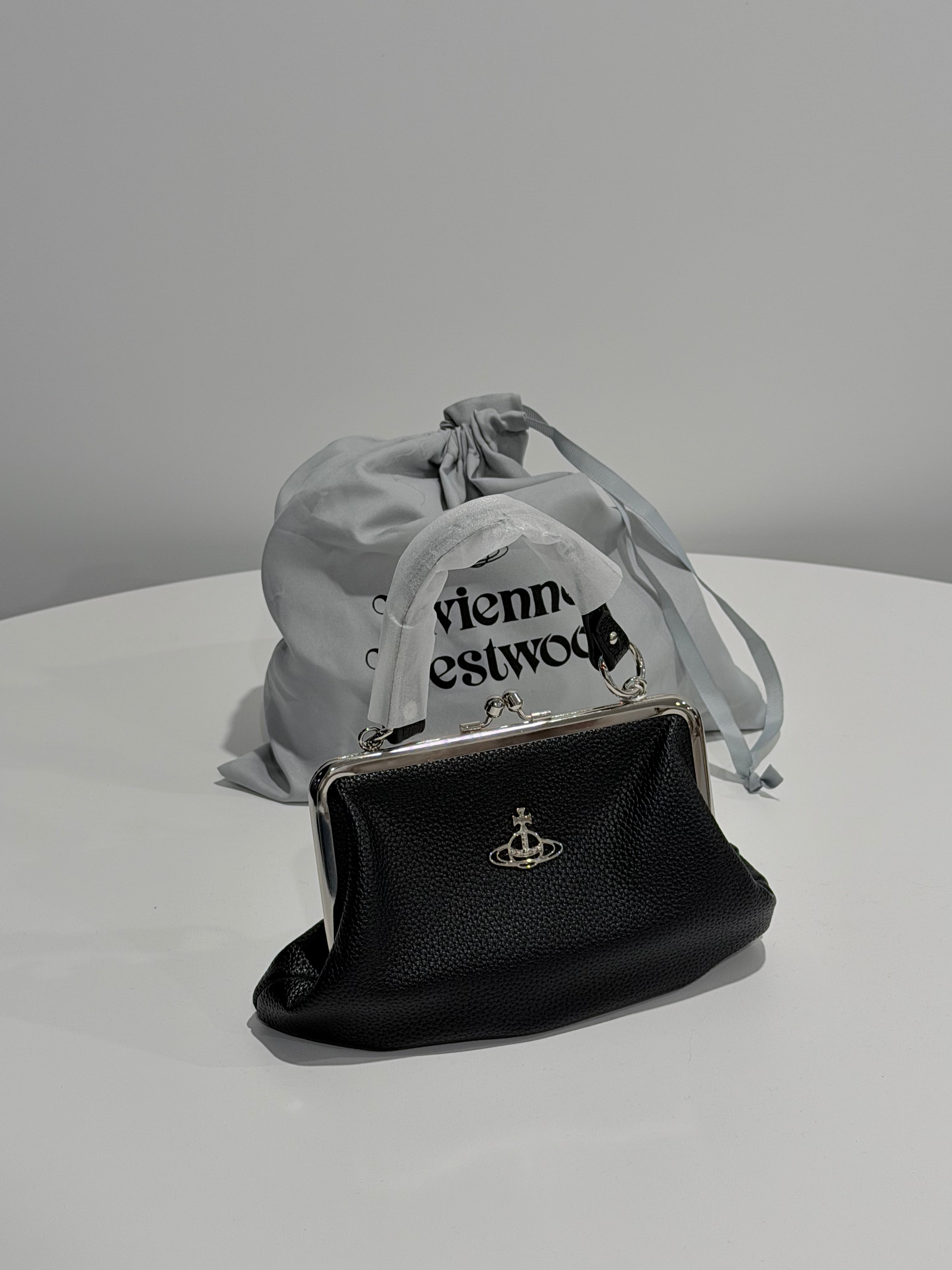 VW Granny Frame Purse - Matte Black
