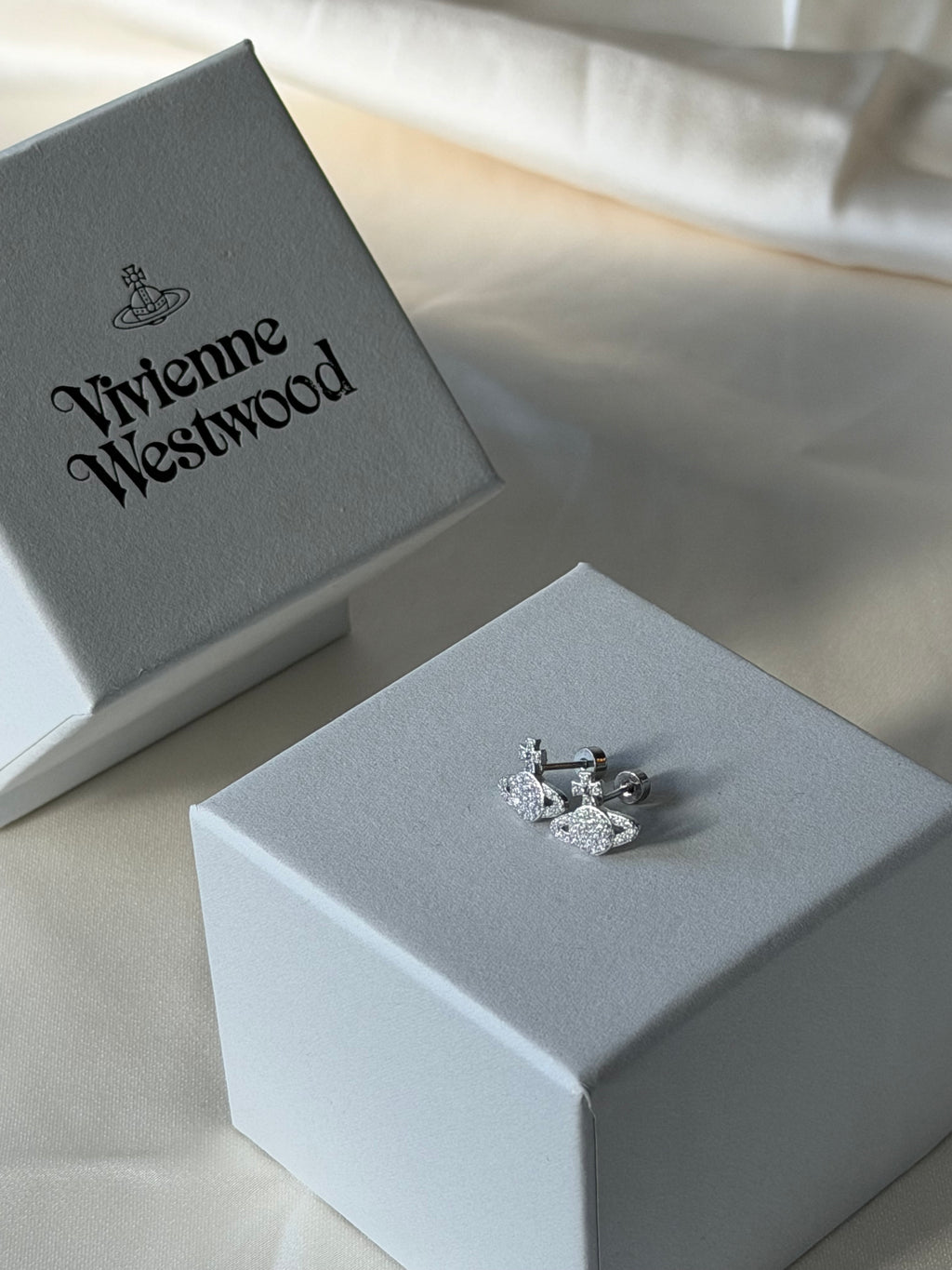 VW Grace Bas Relief Stud Earrings