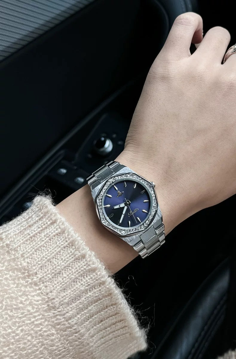 VW Seymour Watch - Navy/Silver Link