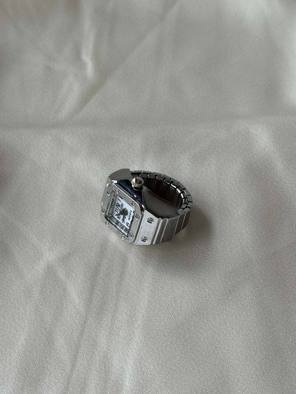Santos Watch Ring - Silver White