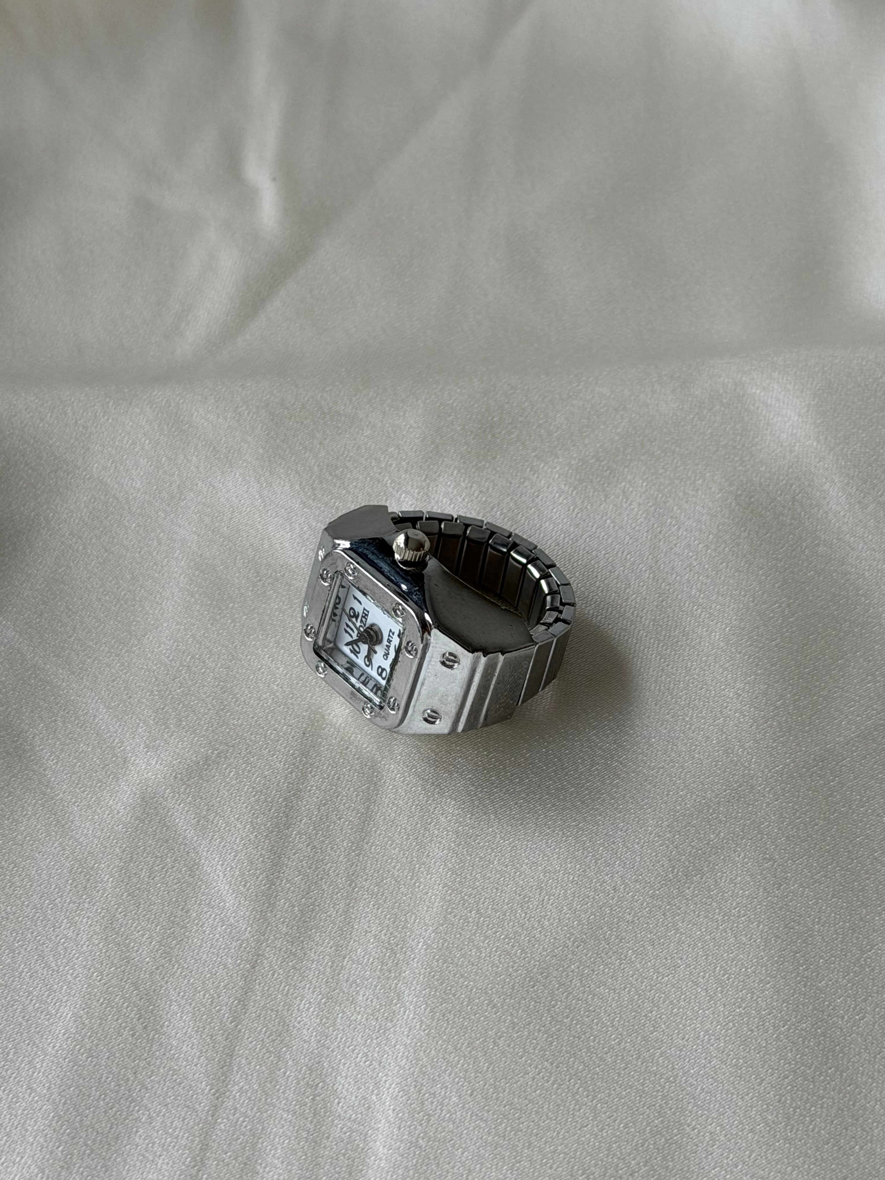 Santos Watch Ring - Silver White