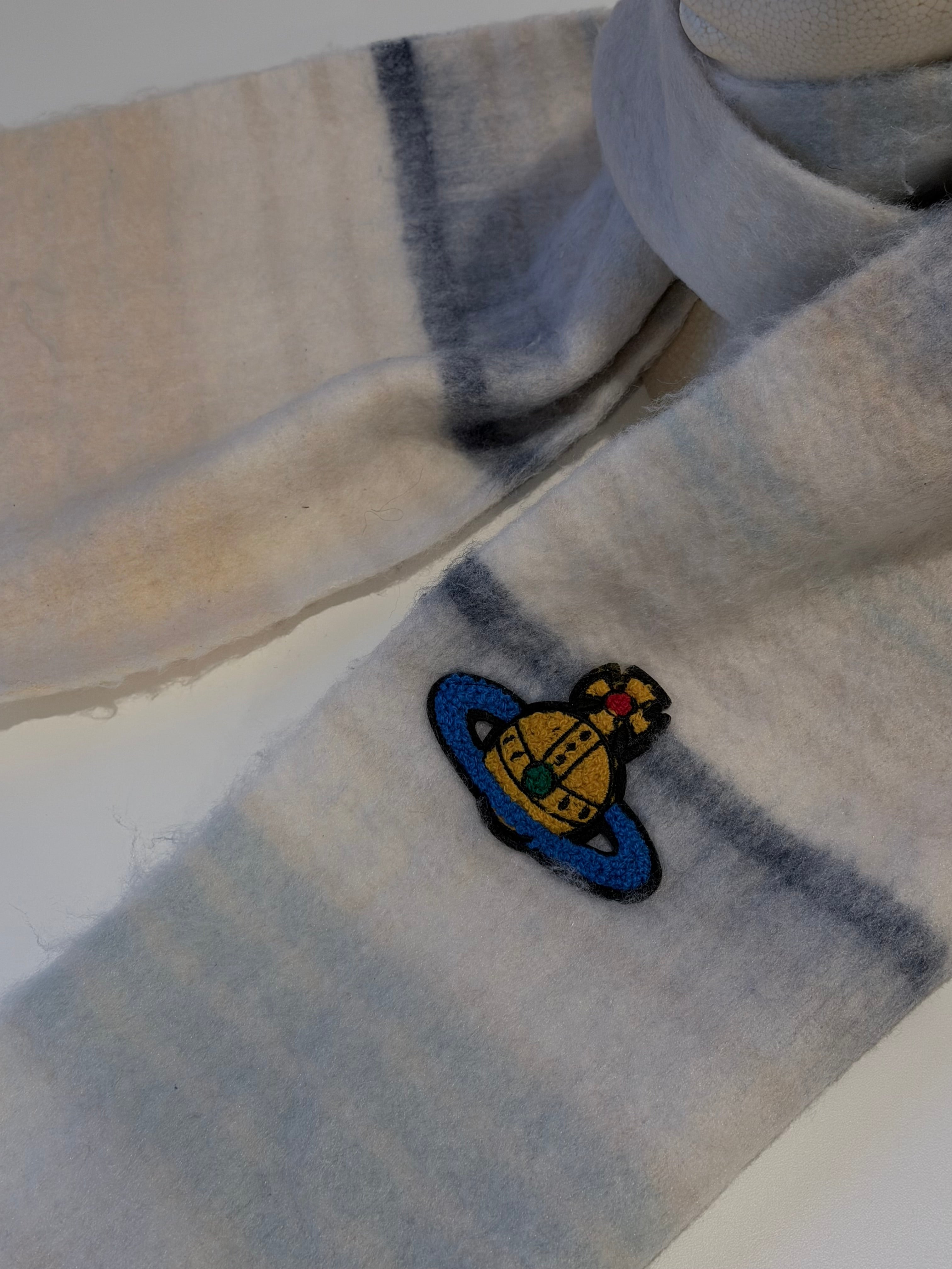 VW Orb Embroidered Scarf - White