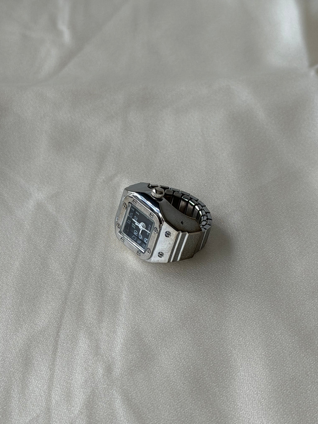 Santos Watch Ring - Silver Black