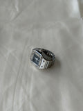 Santos Watch Ring - Silver Black