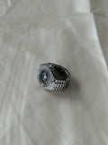 Milano Watch Ring - Silver Black