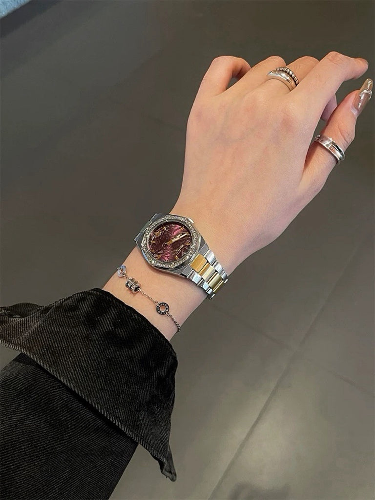 VW Wallace Watch - Plum/Dual Link