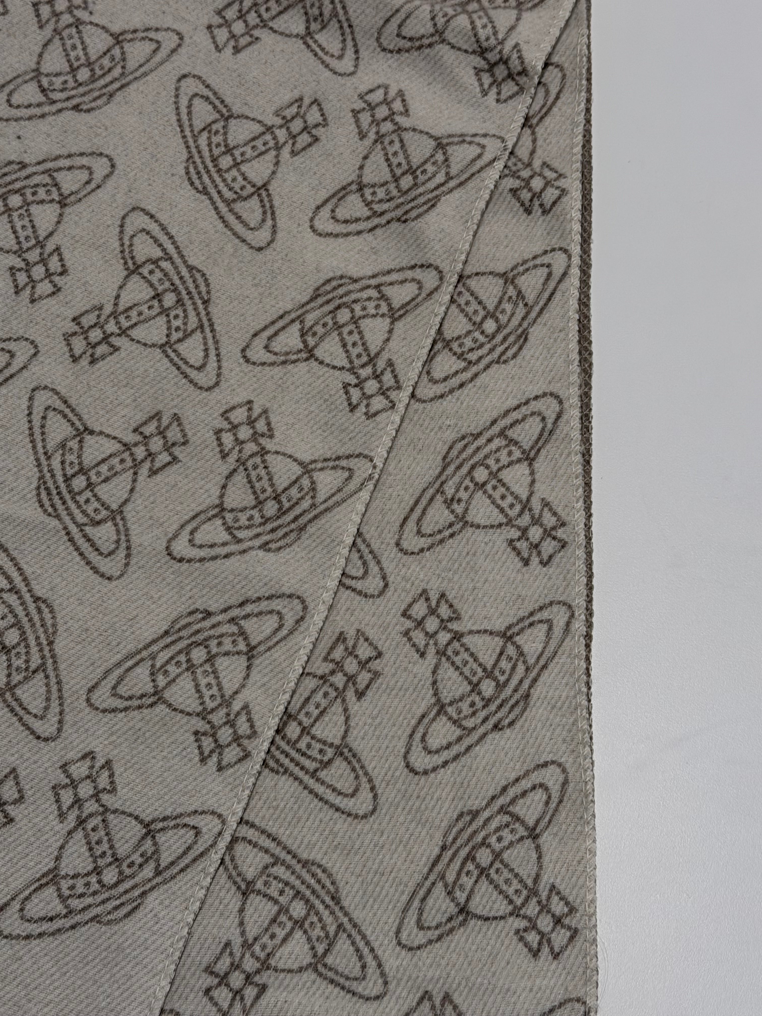 VW Double Side Allover Orb Print Scarf - Beige