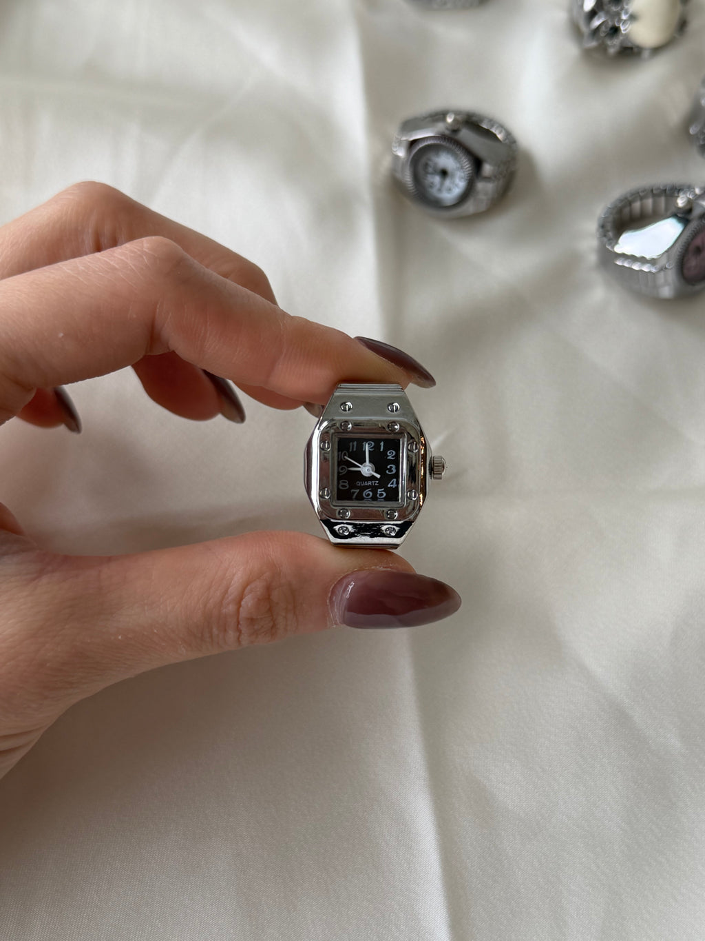 Santos Watch Ring - Silver Black