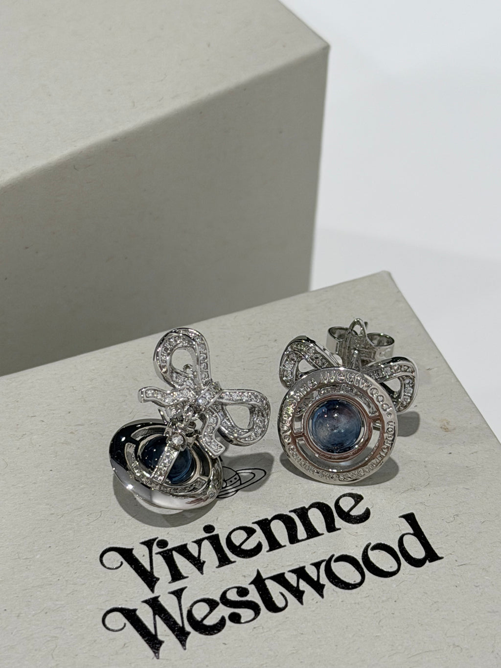 Boucles d'oreilles pendantes VW Ribbon Orb - Bleu