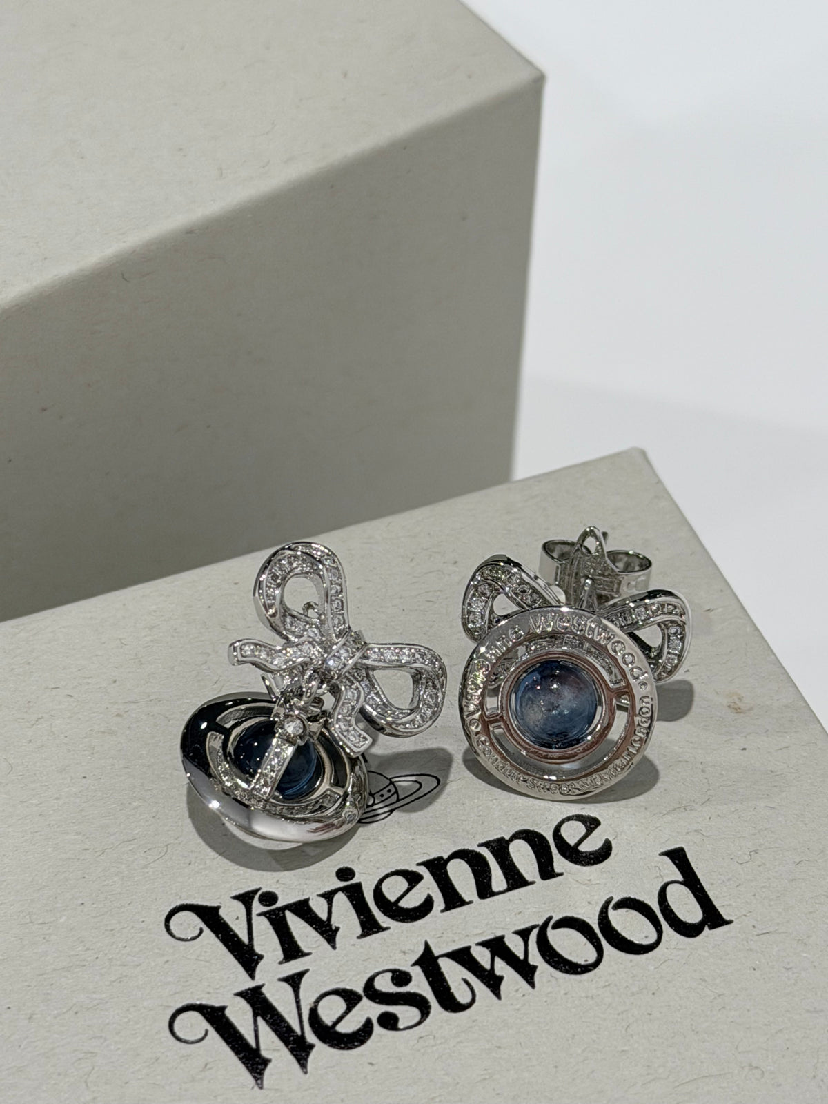 Boucles d'oreilles pendantes VW Ribbon Orb - Bleu