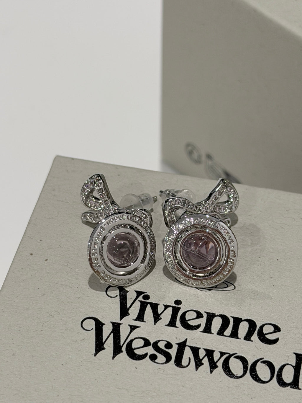 Boucles d'oreilles pendantes VW Ribbon Orb - Rose