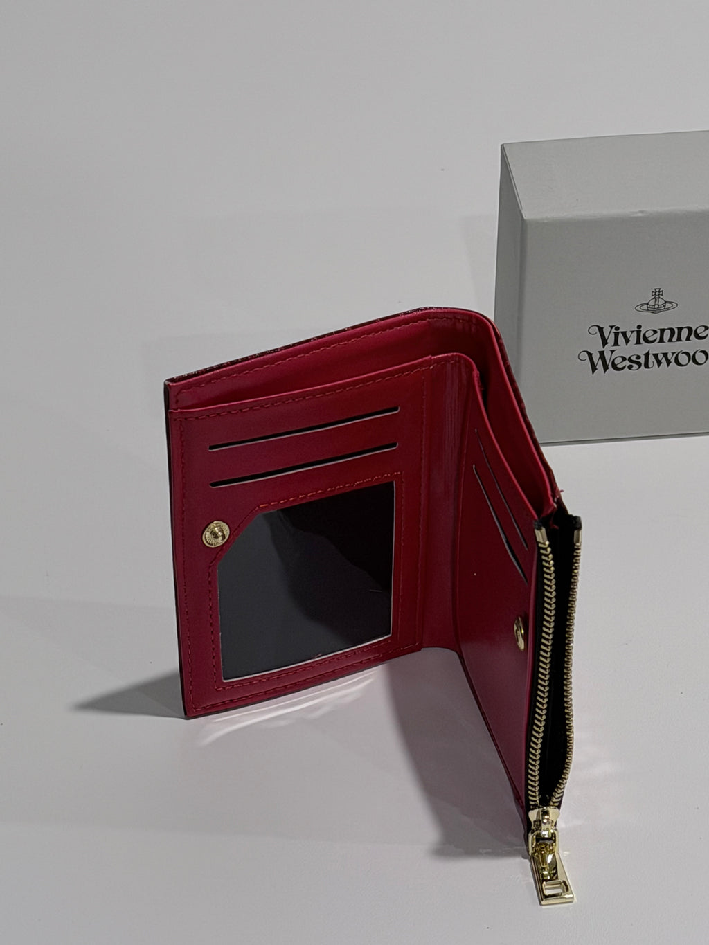 VW Slim Flap Purse - Maroon