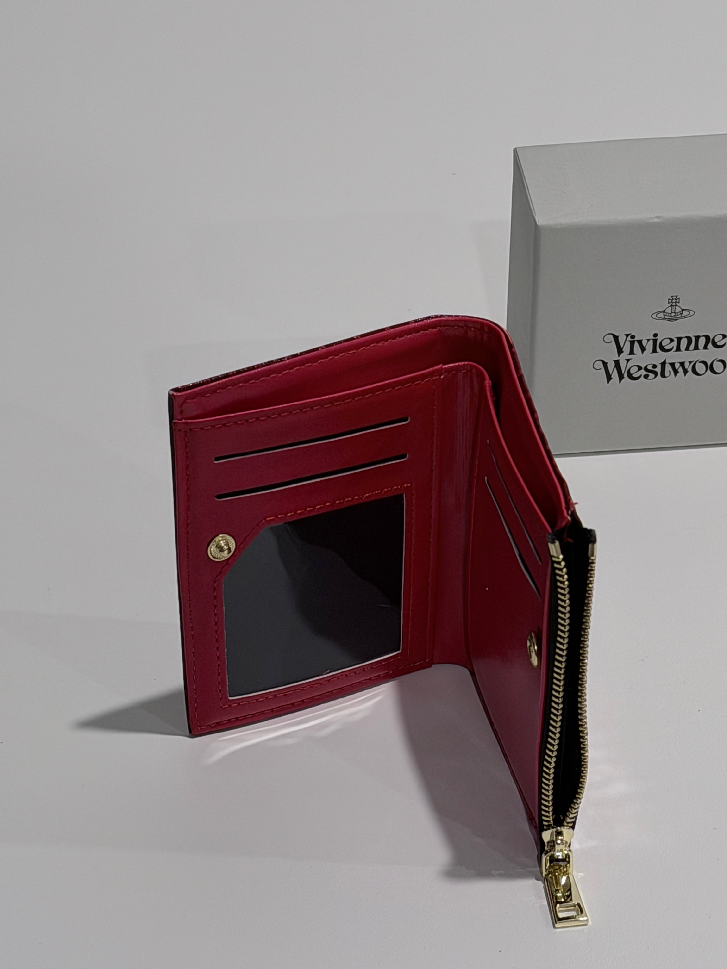 VW Slim Flap Purse - Maroon
