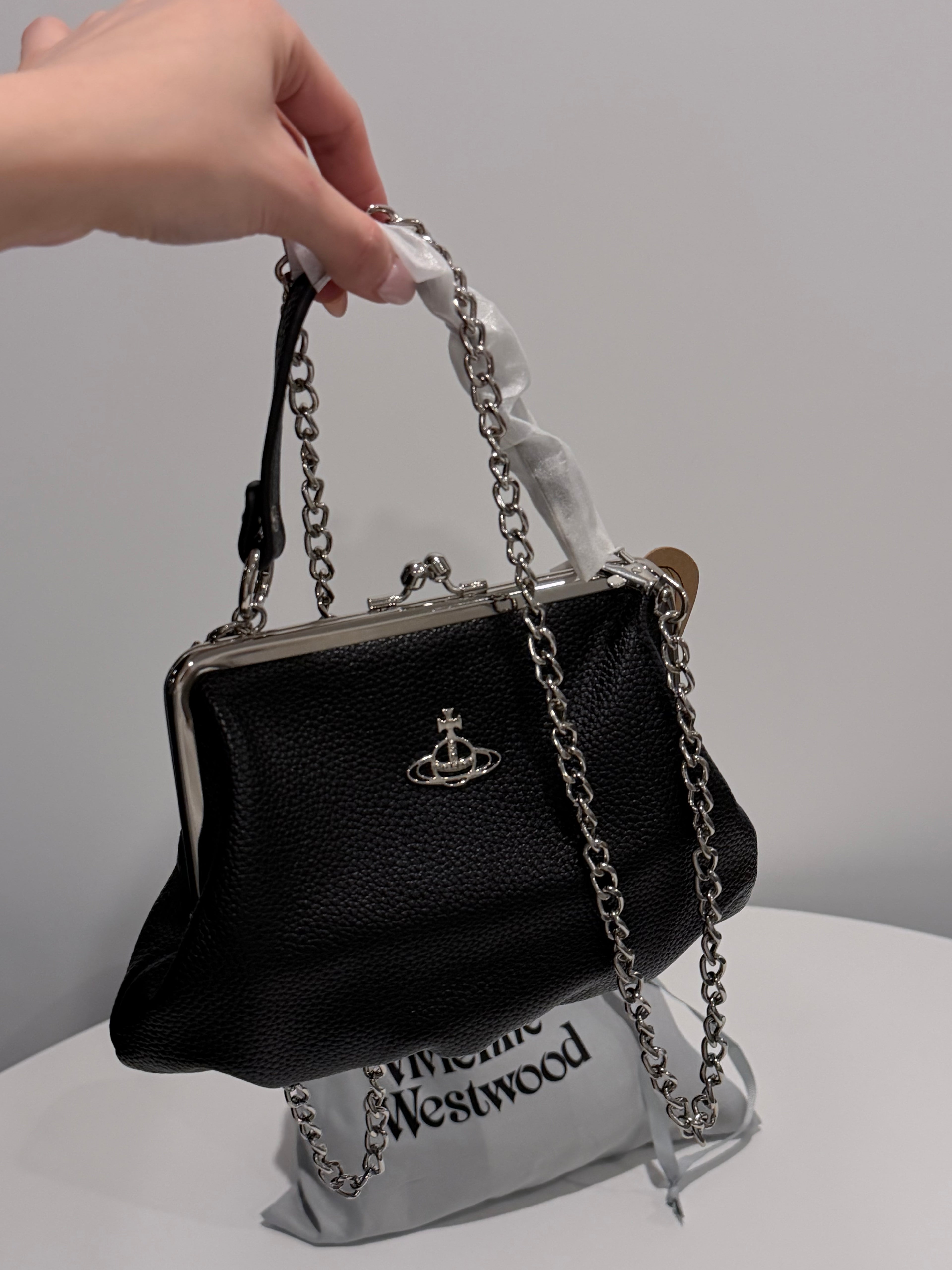 VW Granny Frame Purse - Matte Black