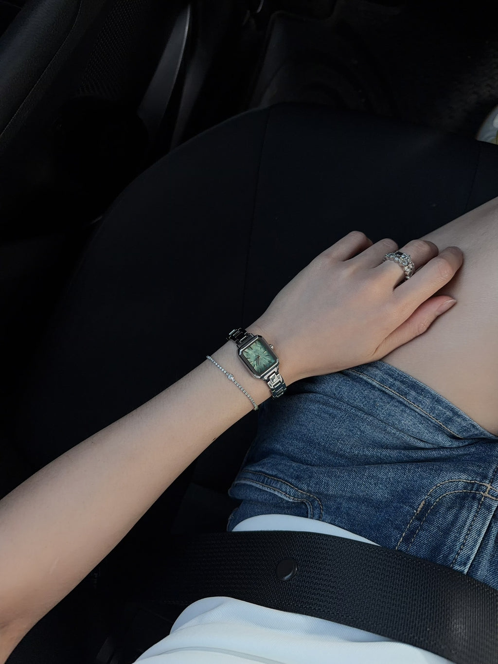 Celeste Mini Square Watch - Green
