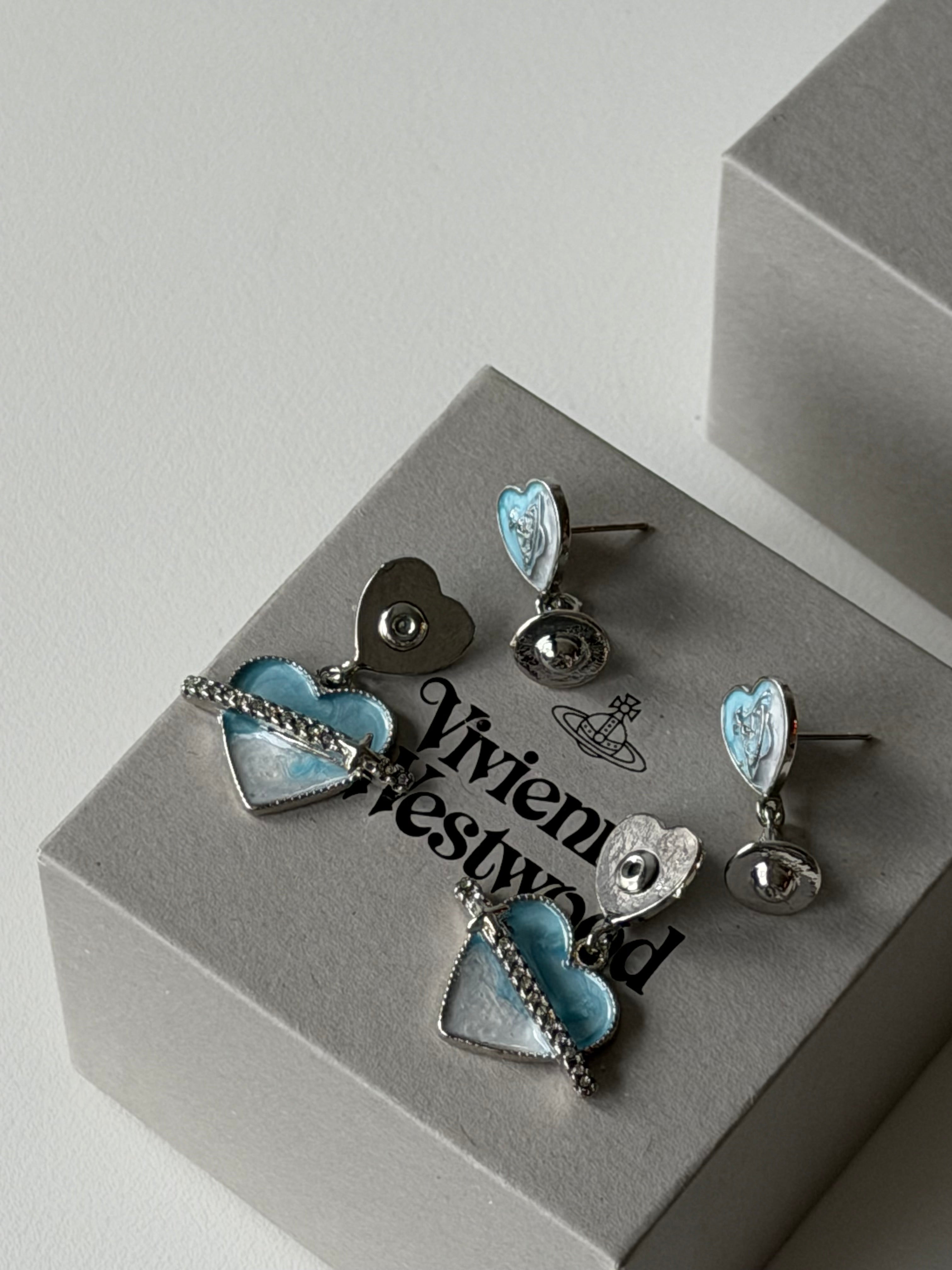 VW Heart Orb Earring Jacket Set