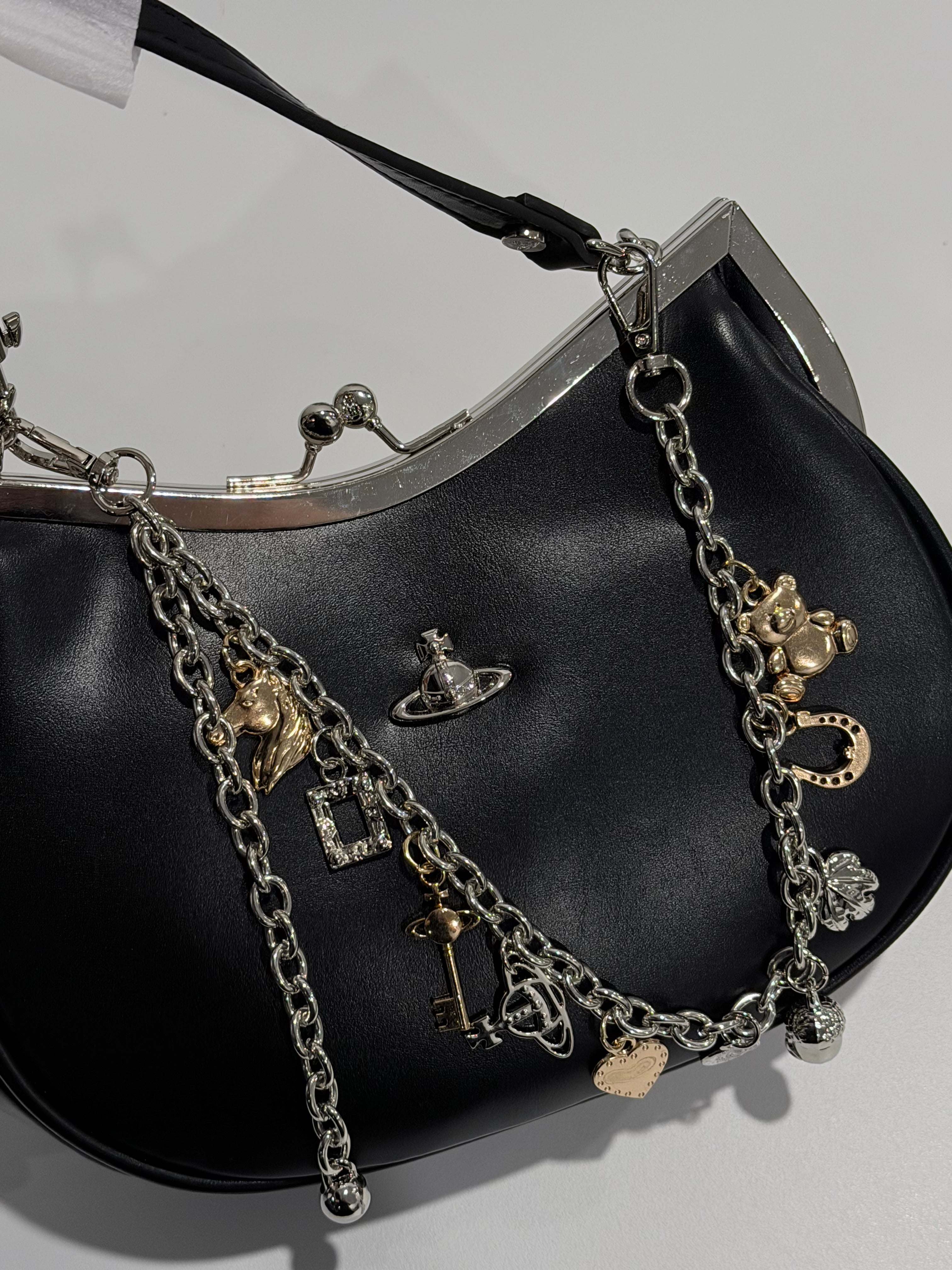 VW Charm Frame Purse - Matte Black