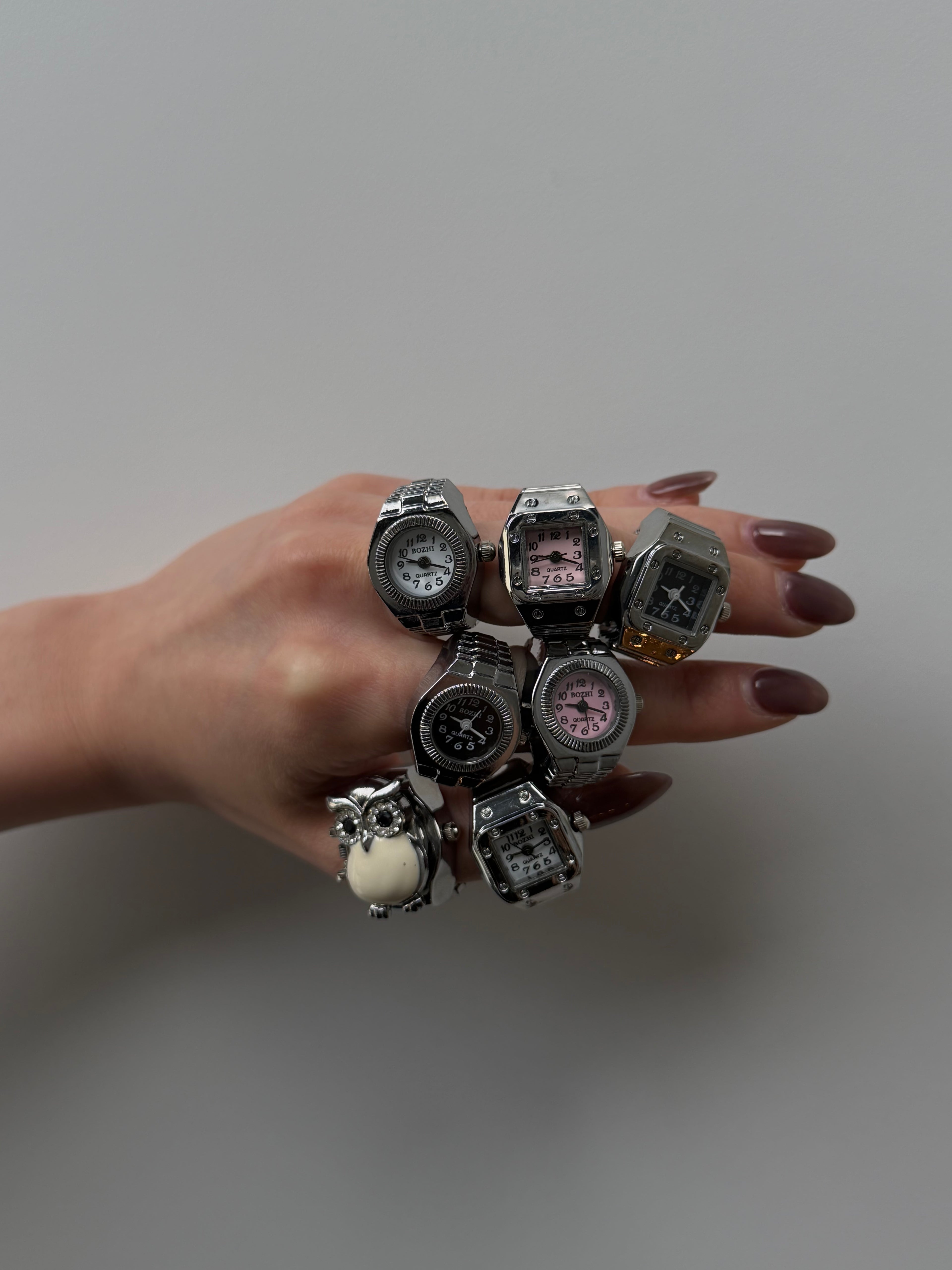 Milano Watch Ring - Silver White