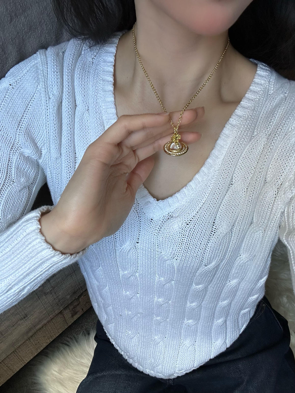 Vivienne Westwood Gold 3D Crown Necklace