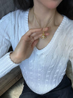 Vivienne Westwood Gold 3D Crown Necklace