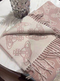 VW Double Side Allover Orb Print Scarf - Pink