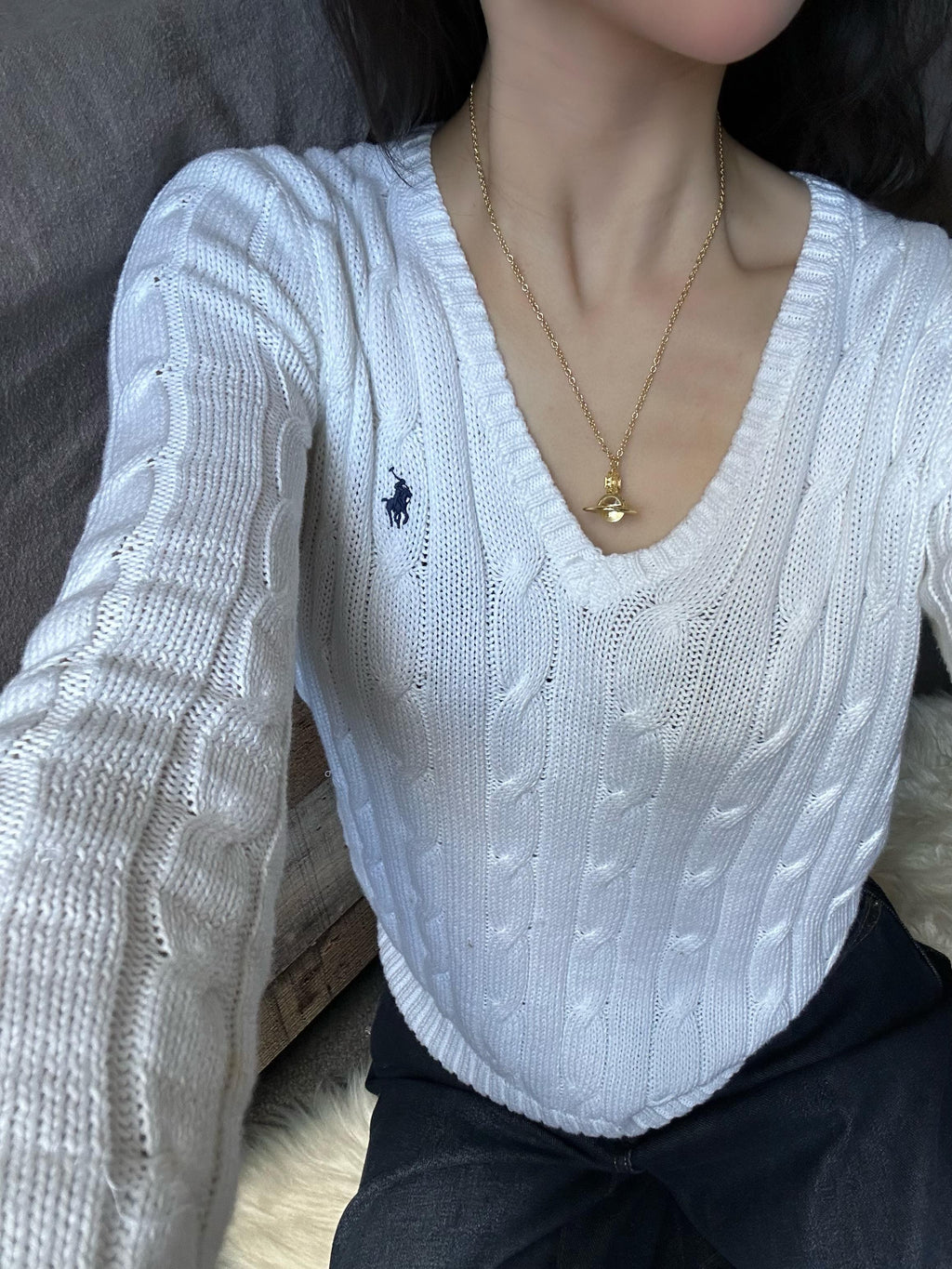 Vivienne Westwood Gold 3D Crown Necklace