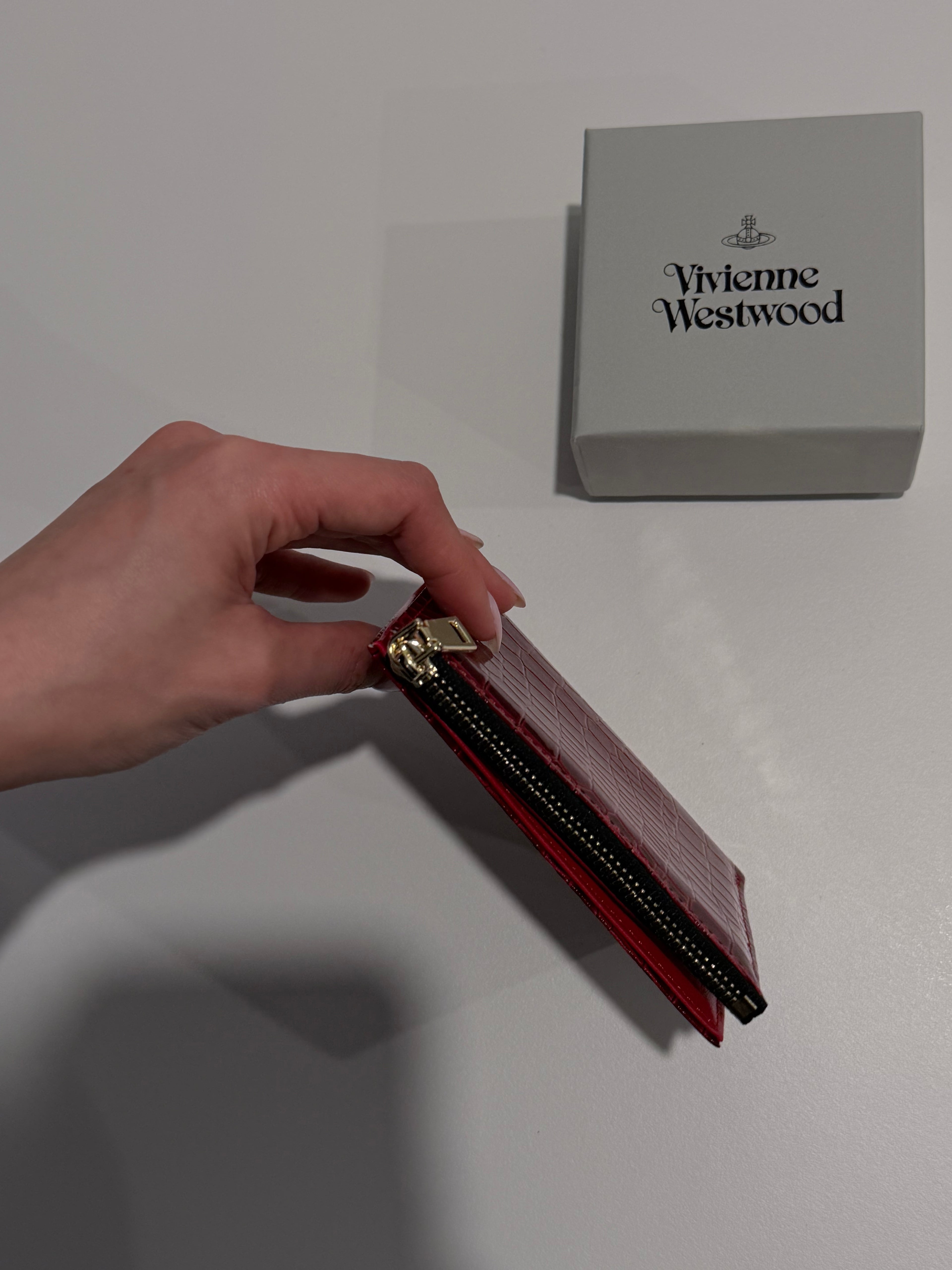 VW Slim Flap Purse - Maroon