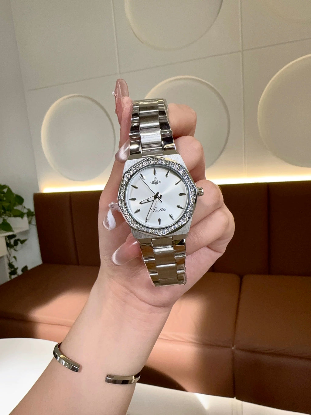 VW Seymour Watch - White/Silver Link