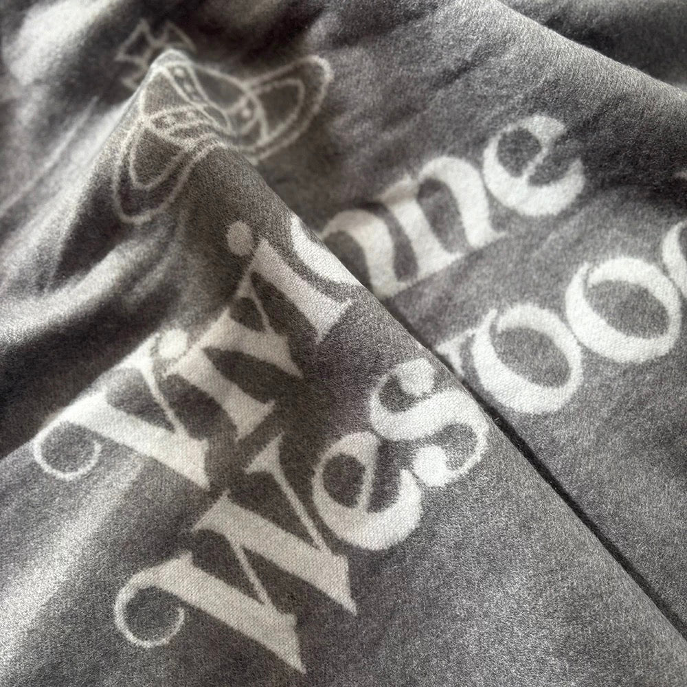 VW Single Orb And Lettering Scarf - Grey