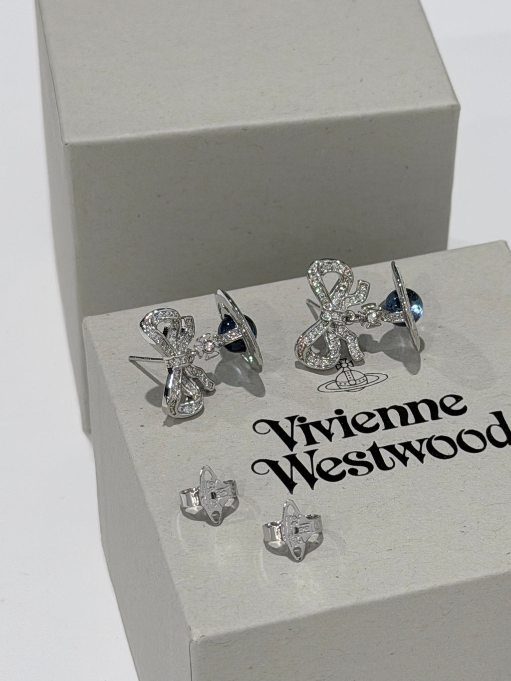 Boucles d'oreilles pendantes VW Ribbon Orb - Bleu
