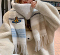 VW Orb Embroidered Scarf - White