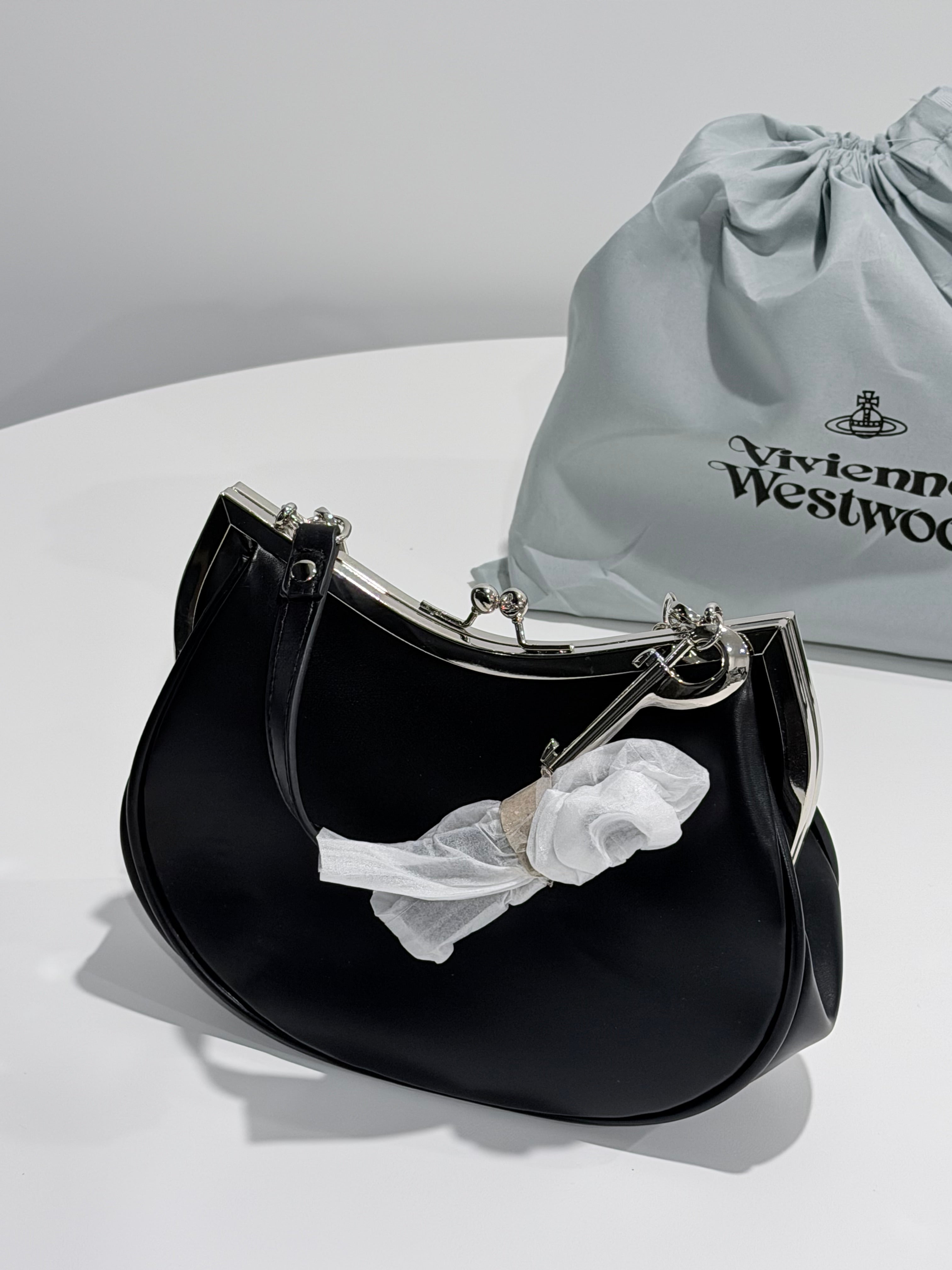 VW Charm Frame Purse - Matte Black