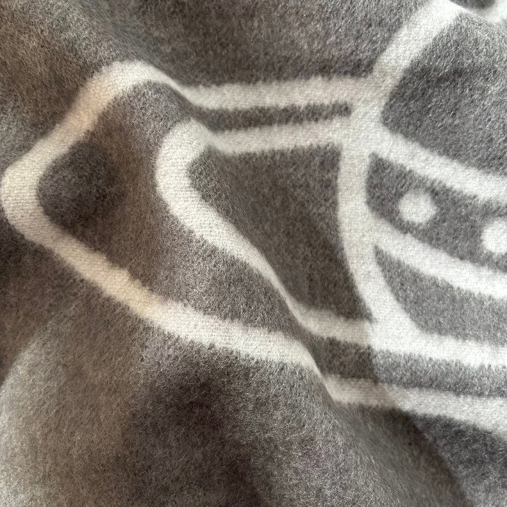 VW Single Orb And Lettering Scarf - Grey