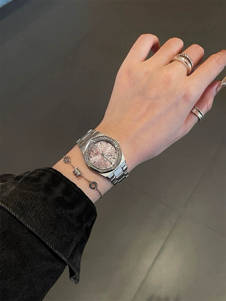 VW Wallace Watch - Purple/Silver Link