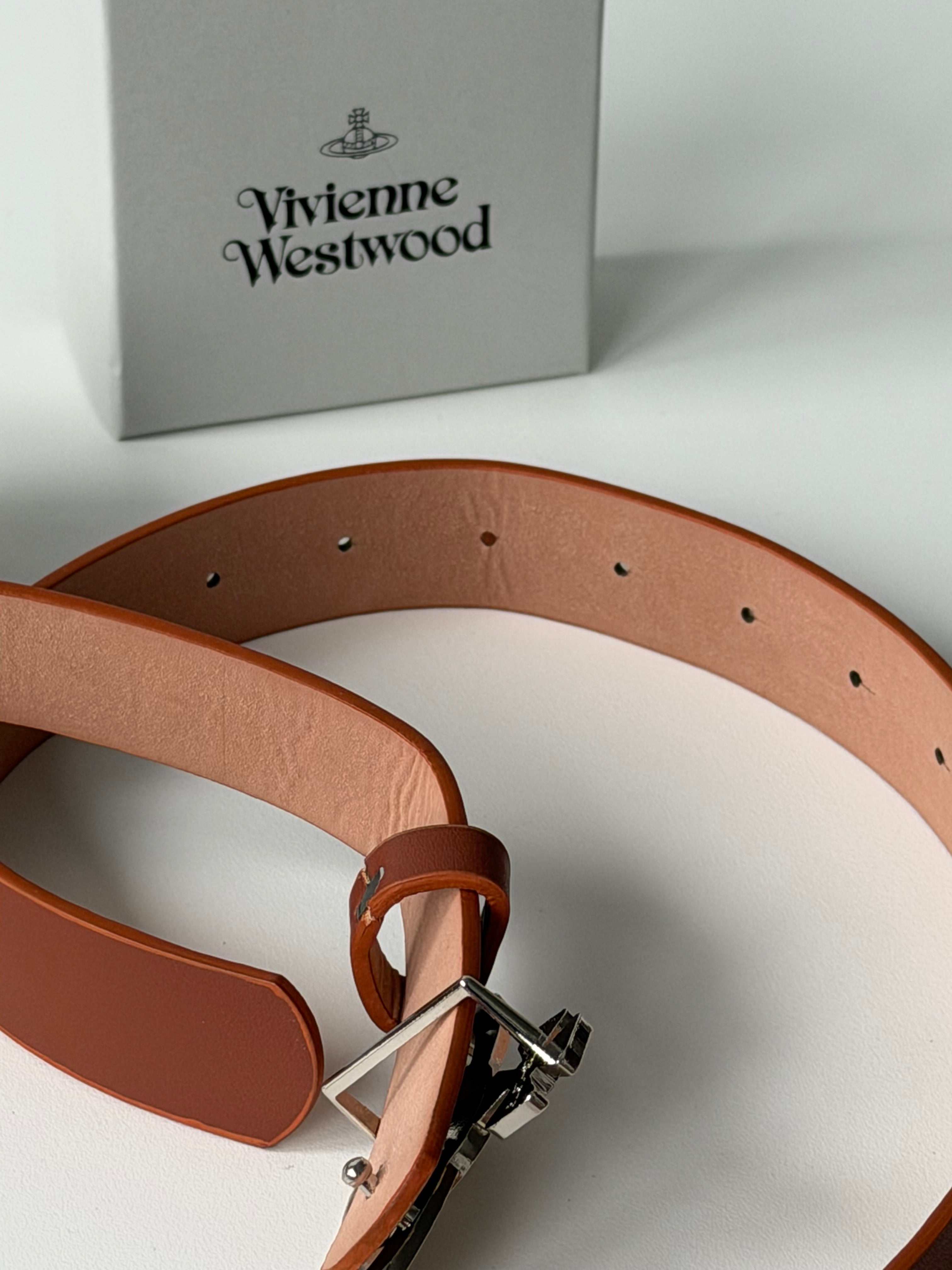 VW Medium Bas Relief Belt - Chocolate Brown