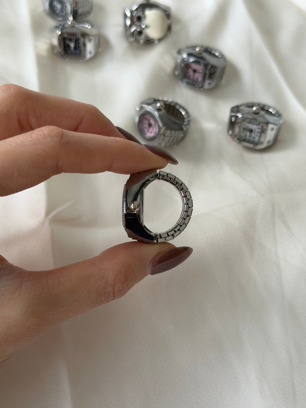 Milano Watch Ring - Silver White