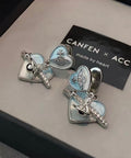 VW Heart Orb Earring Jacket Set