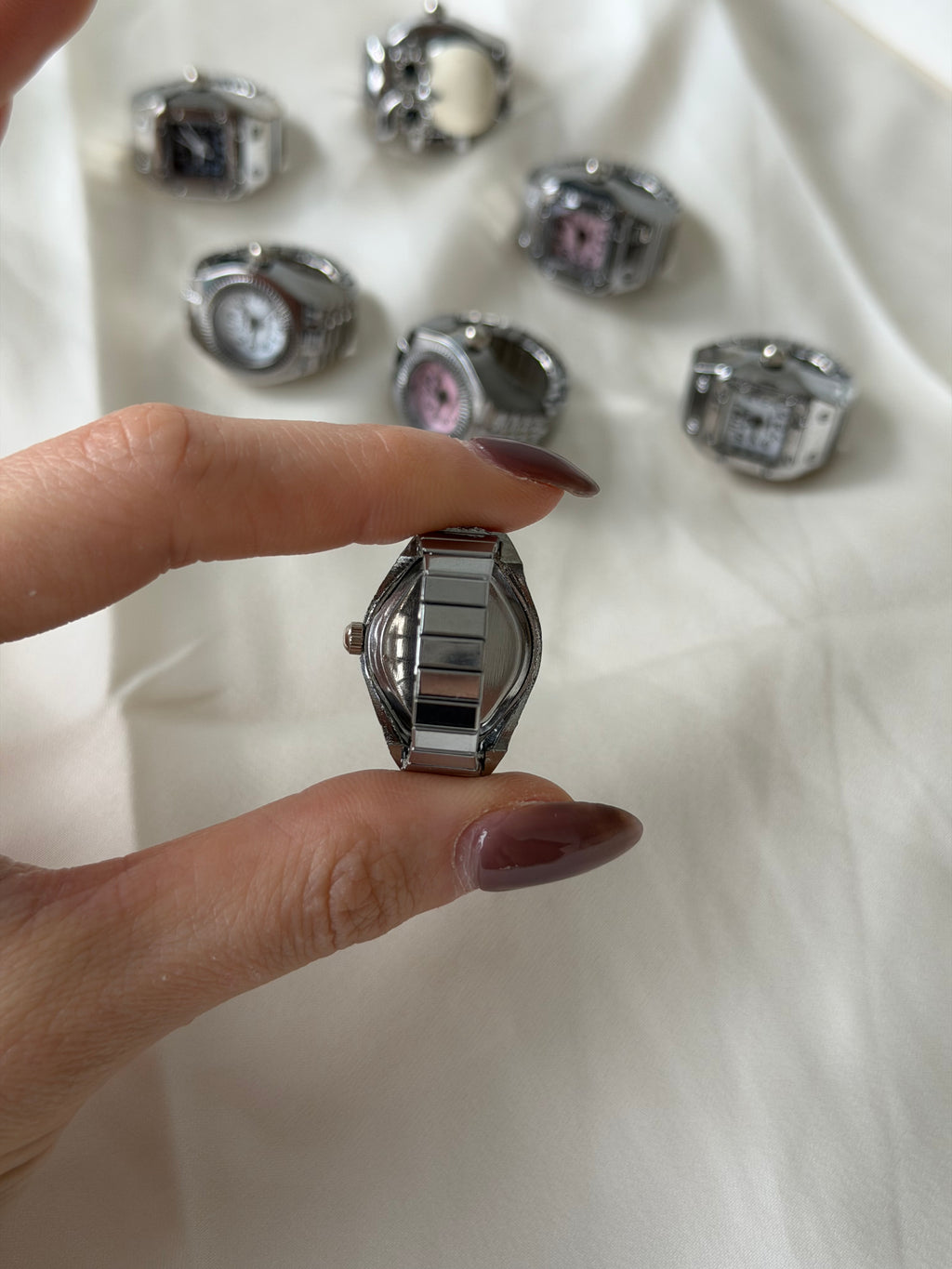 Milano Watch Ring - Silver Black